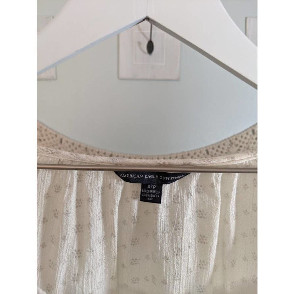 AMERICAN Eagle Ivory Detailed Blouse - Picture 7 of 11